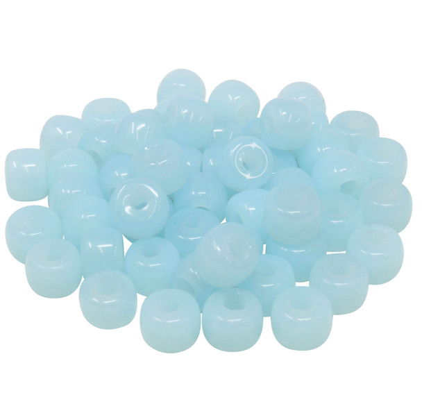 Forte Bead - Manmade Dyed Milky Aqua Jade - Sold Individually
