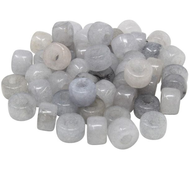 Forte Bead - Manmade Dyed Grey Mix Jade - Sold Individually
