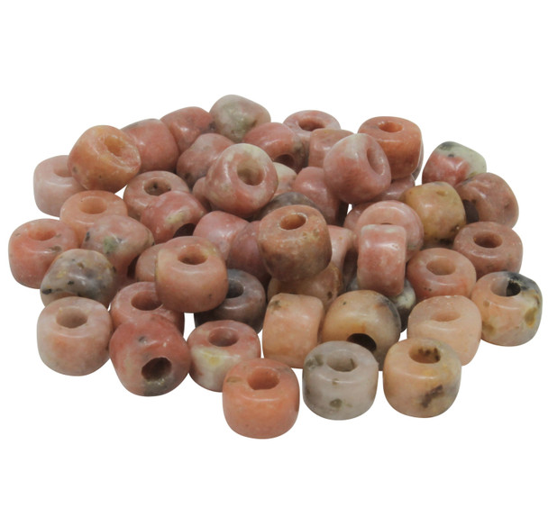 Forte Bead - Black Veined Rhodonite - Sold Individually