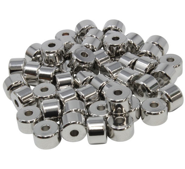 Silver Plated Wheel Rondelle 8mm Forte Bead - Sold Individually