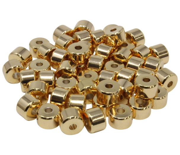 Gold Plated Wheel Rondelle 8mm Forte Bead - Sold Individually