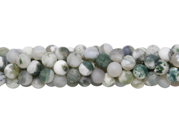 Tree Agate Matte 6mm Round