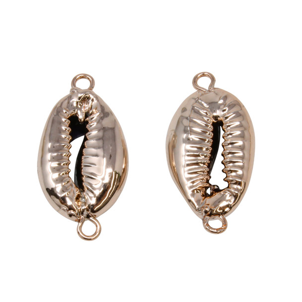 Rose Gold Plated 19-24mm Cowrie Shell Connector