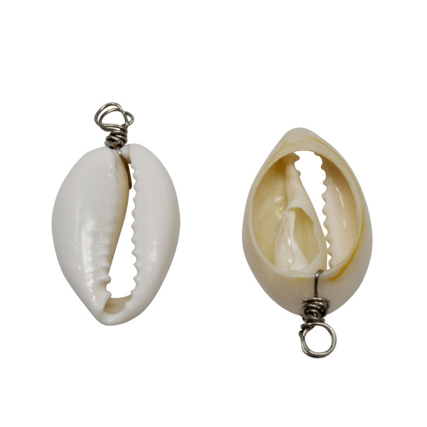 Silver Wrap Cowrie Shell Pendant