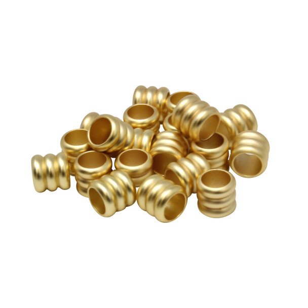 Gold Plated Satin 6x6mm Large Hole Tube