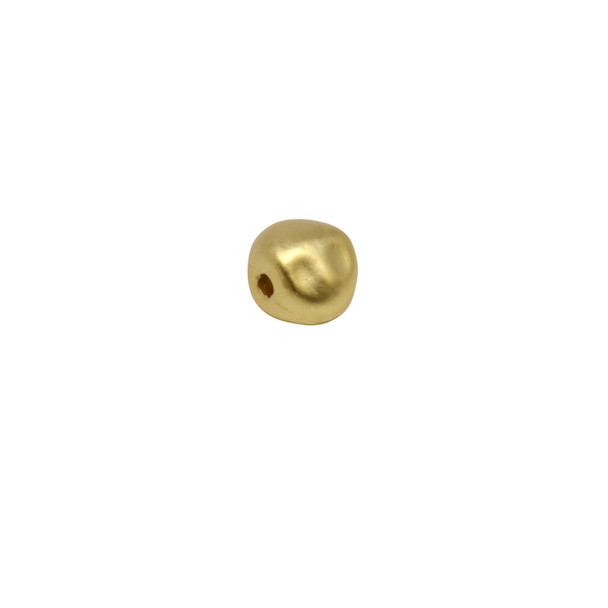 Gold Plated Satin 5x7mm Nugget Bead