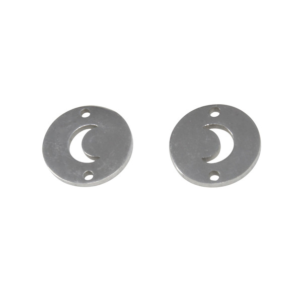 Stainless Steel 12mm Moon Disc Link