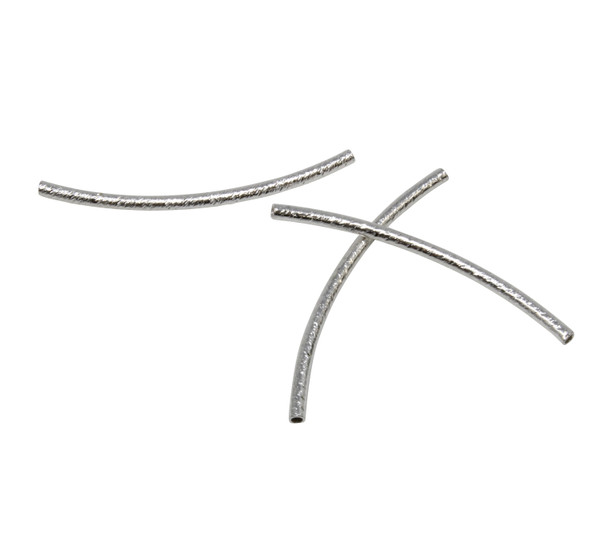 Sterling Silver Plated 1.5x29mm Curved Tube