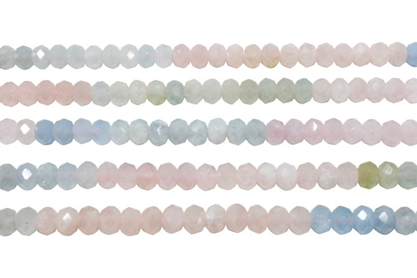 Beryl Polished AA Grade 4x6mm Faceted Rondelle