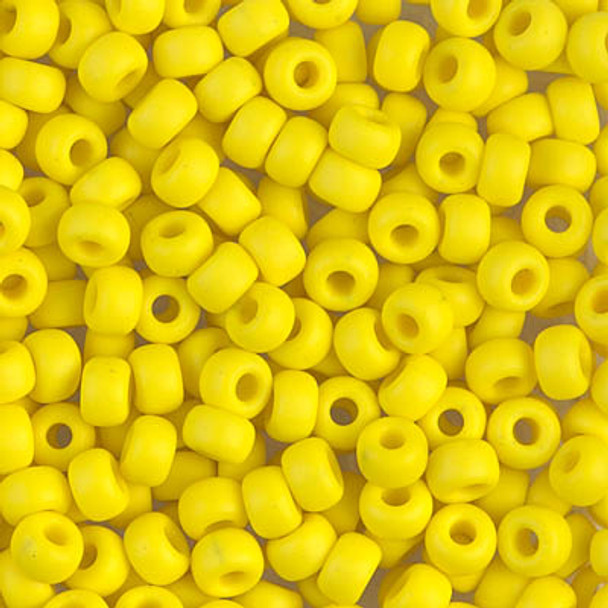 Size 6 Miyuki Seed Beads -- 404F Opaque Yellow Matte