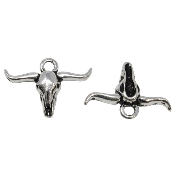 SIlver Plated Longhorn Charm