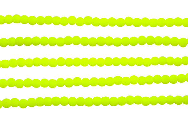 Czech Glass 3mm  Round -- Neon Yellow