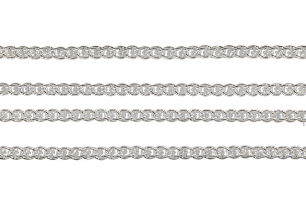 Silver 3mm Woven Chain - Sold by 6 Inches