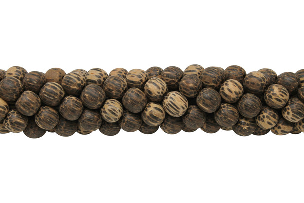 Dyed Patikan / Old Palmwood Wood Matte No Wax 10mm Round