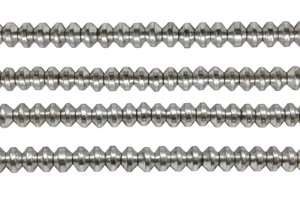 Silver Plated Brass 6x4mm Rondelle