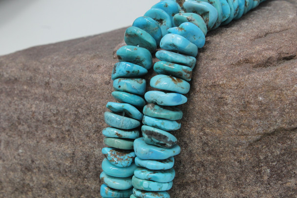 Natural Turquoise Polished 11-16mm Tire