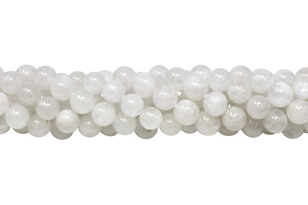 Rainbow Moonstone White Polished 8mm Round