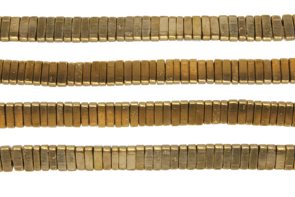 Brass 6x1.5mm Faceted Triangle Rondelle