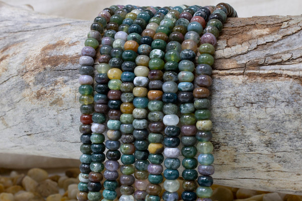 Fancy Jasper Polished 4x6mm Rondelle
