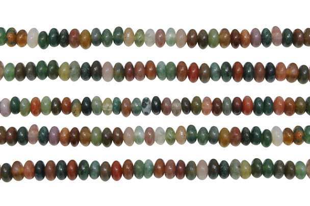 Fancy Jasper Polished 2x4.5mm Rondelle
