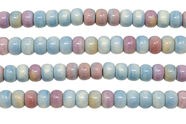 Alashan Agate Polished 6x8mm Smooth Rondelle