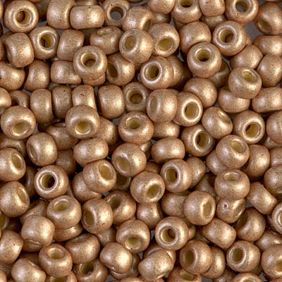 Size 6 Miyuki Seed Beads -- DF4204 Duracoat Galvanized Champagne Matte