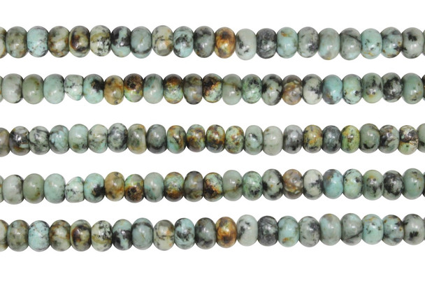 African Turquoise 4x6mm Rondel