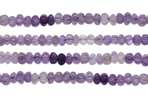 Amethyst Polished 7mm Melon / Pumpkin