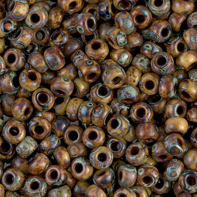 Size 6 Miyuki Seed Beads -- 4517 Picasso Brown