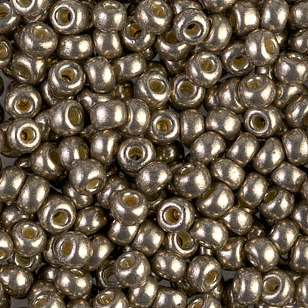 Size 6 Miyuki Seed Beads -- D4222 Duracoat Galvanized Pewter