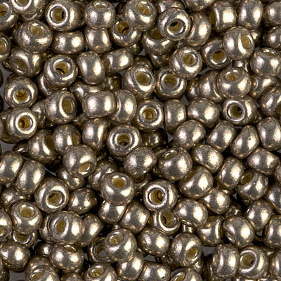 Size 6 Miyuki Seed Beads -- D4222 Duracoat Galvanized Pewter