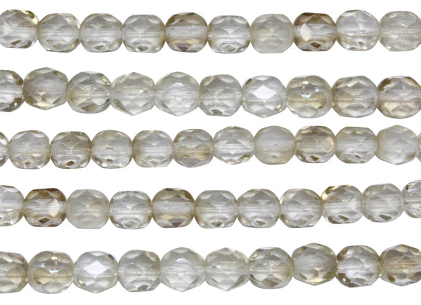 Fire Polish 6mm Faceted Round - Crystal Twilight