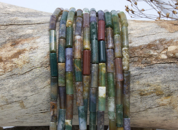 Fancy Jasper Polished 4x13mm Tube