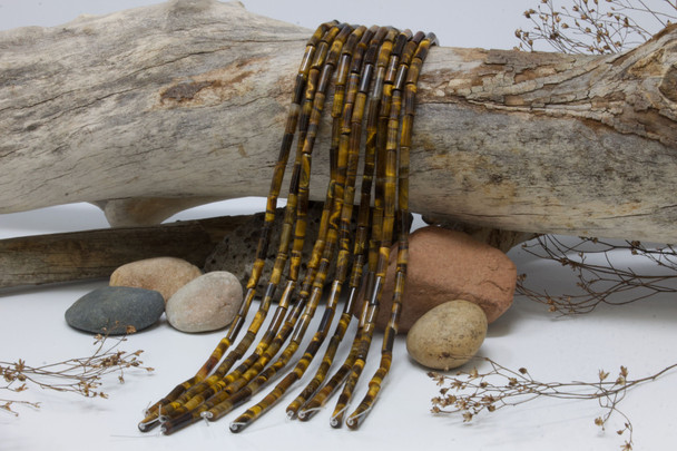 Tiger Eye Polished 4x13mm Tube