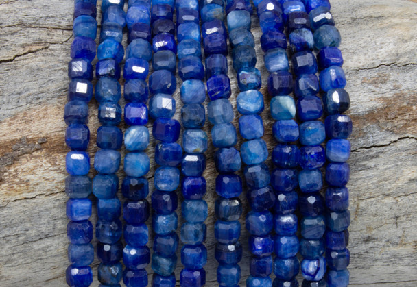 Kyanite Polished 4.5mm Faceted Cube