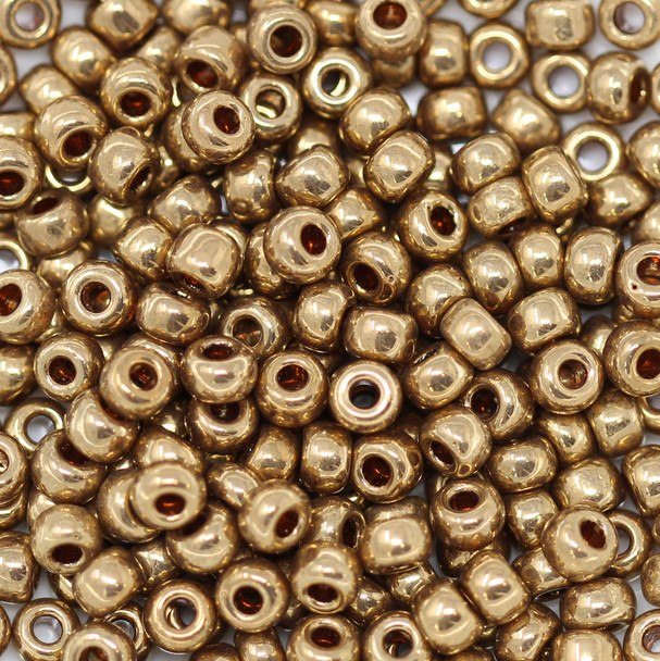 Size 6 Miyuki Seed Beads -- 457L Metallic Light Bronze