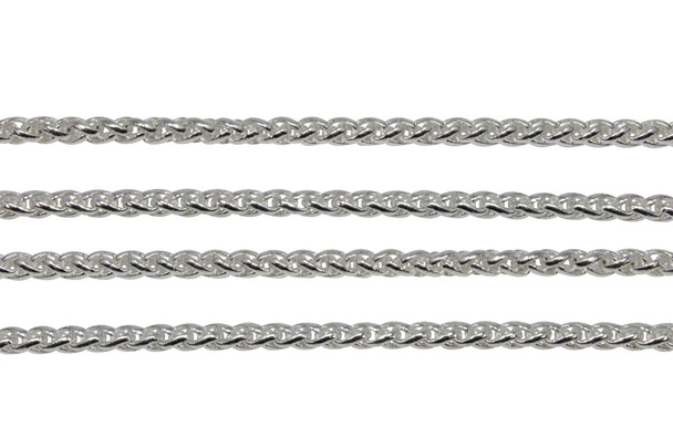 Silver 3mm Wheat Chain - Sold By 6 Inches