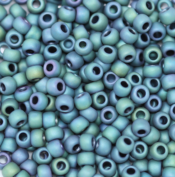 Size 6 Toho Seed Beads -- F463B Teal Iris Matte