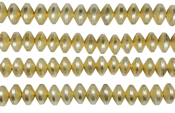 Brushed Gold 8x6mm Saucer - Light Gold Plated