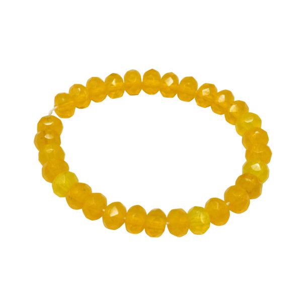Czech Glass 5x3mm Faceted Rondelle Beads - Orange Mango Opaline