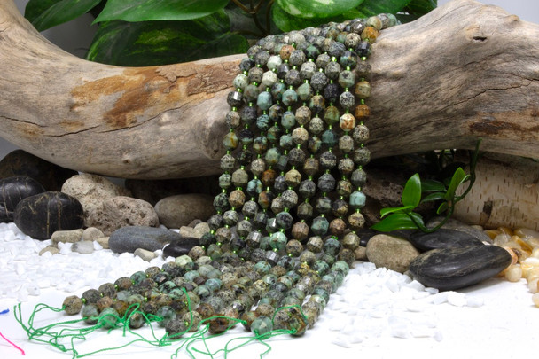 African Turquoise 8-10mm Faceted Energy Tube