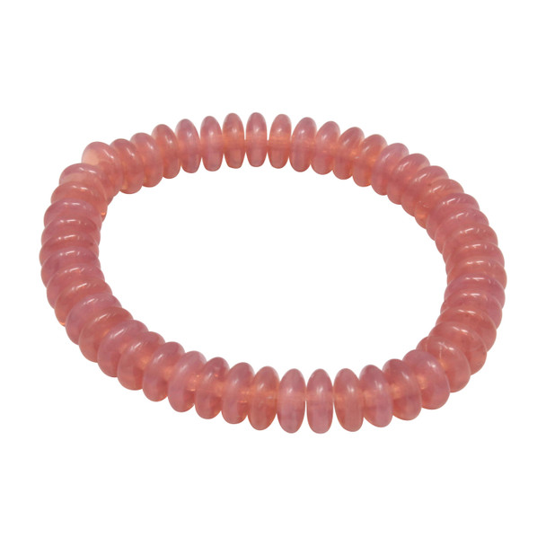 Czech Glass 6mm Disc Spacer Beads - Pink Opaline