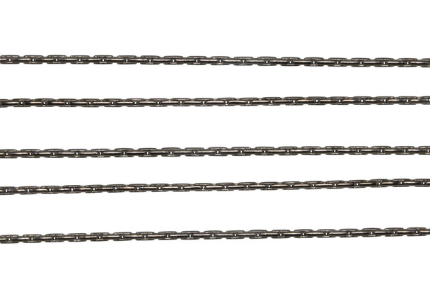 Gunmetal 1.25mm Beading Chain - Sold By 6 Inches