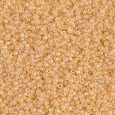 Size 15 Miyuki Seed Beads -- 132FR Cantaloupe AB Matte
