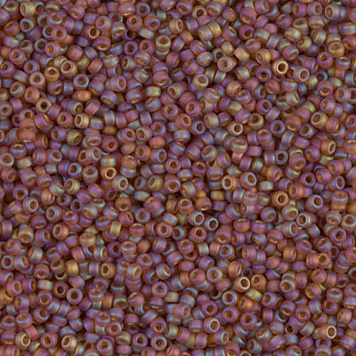 Size 15 Miyuki Seed Beads -- 134FR Light Brown AB Matte