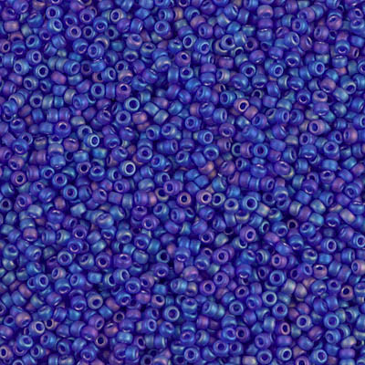Size 15 Miyuki Seed Bead -- 151FR Cobalt AB Matte