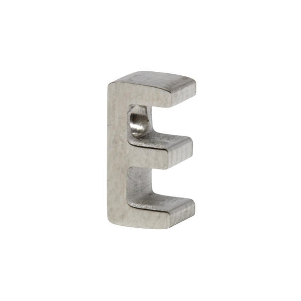 Stainless Steel Alphabet Bead - E