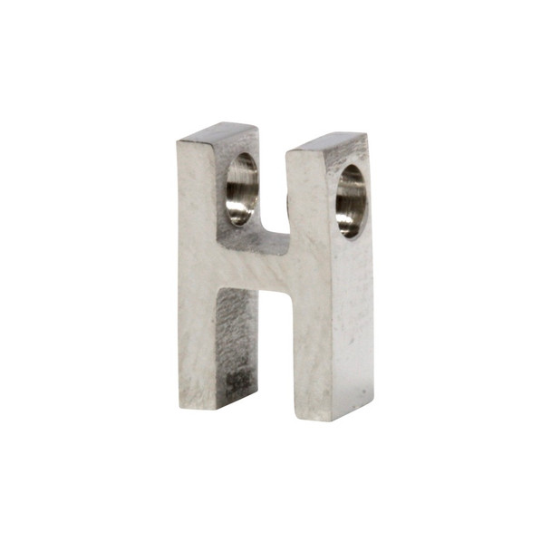 Stainless Steel Alphabet Bead - H