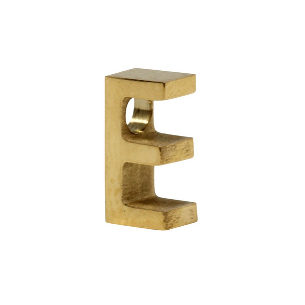 18K Gold Plated Stainless Steel Alphabet Bead - E