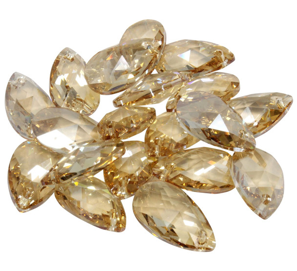 Swarovski 6106 22mm Pendant Pear drop - Gold Shadow
